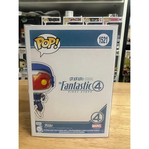 EXCLUSIVE Human Torch Space Suit Fantastic 4 Funko Pop Bobblehead #1521 Marvel - Picture 3 of 6